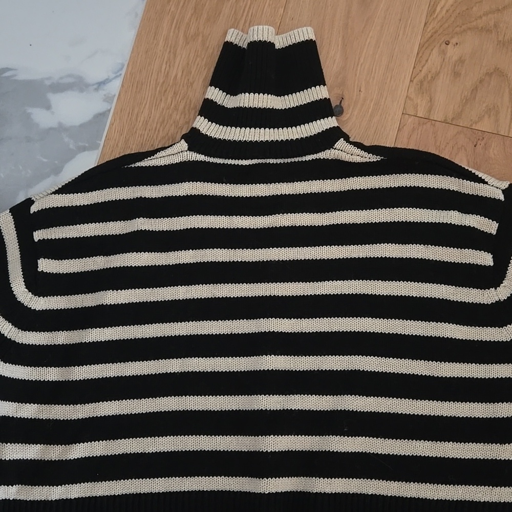 Toteme Signature Striped Turtleneck Sweater, XS, GUC, Wool Blend, Quiet Lux - Picture 2 of 9